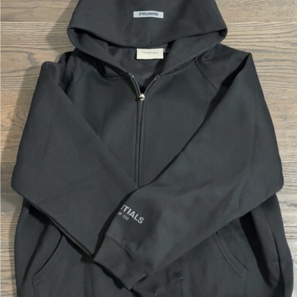 Essentials Black Lightweight Jacket - Picture 3 of 4
